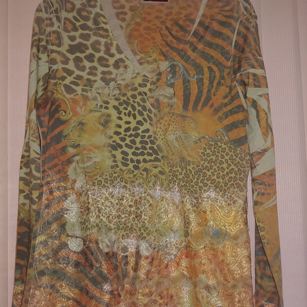 Shimmery top, size M, long-sleeved